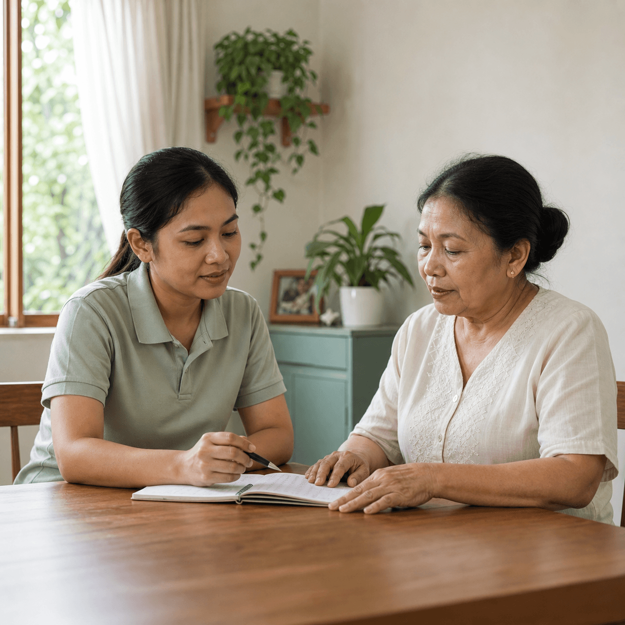 Caregiver learning with an older adult