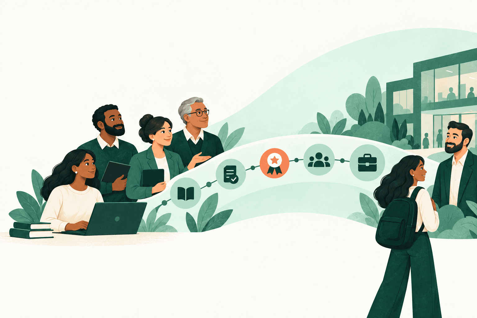 Education, workforce and employer partners creating a path from learning to work